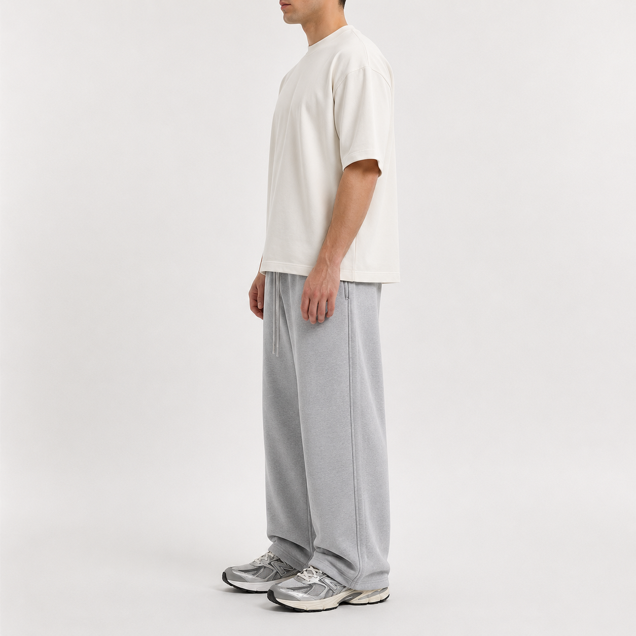 Grey Wide Leg Sweatpants