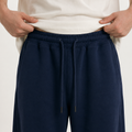 Navy Wide Leg Sweatpants