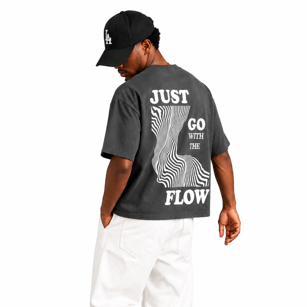 Just Go With The Flow Boxy Fit T-Shirts