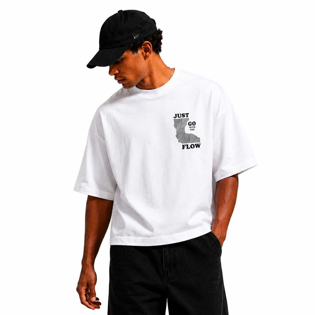 Just Go With The Flow Boxy Fit T-Shirts