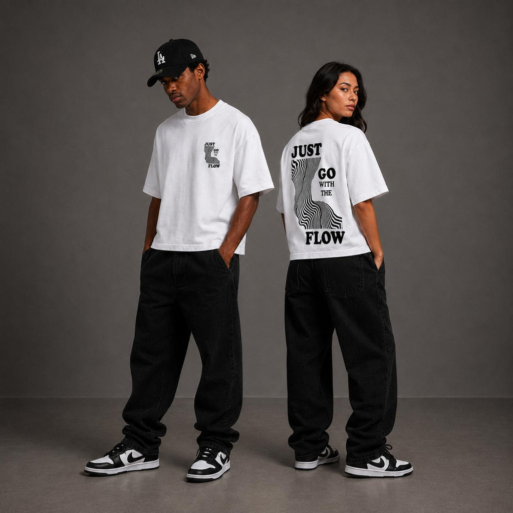 Just Go With The Flow Boxy Fit T-Shirts