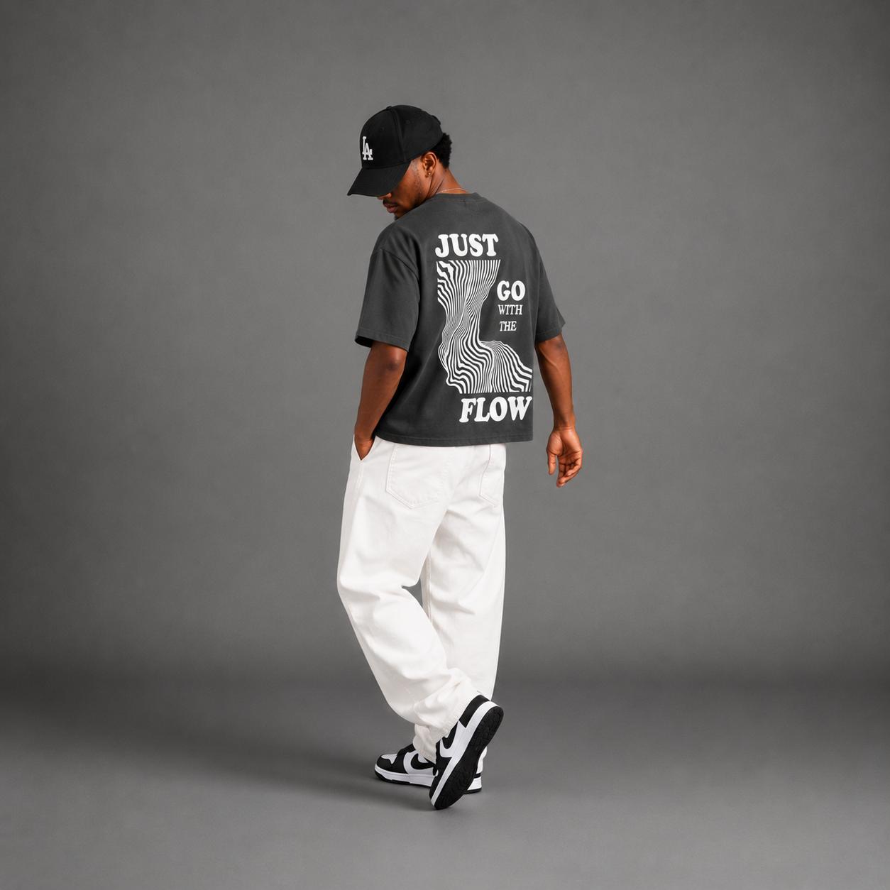 Just Go With The Flow Boxy Fit T-Shirts